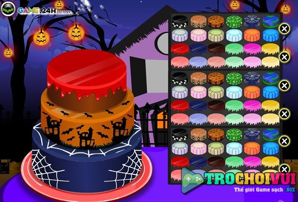 game Banh kem halloween