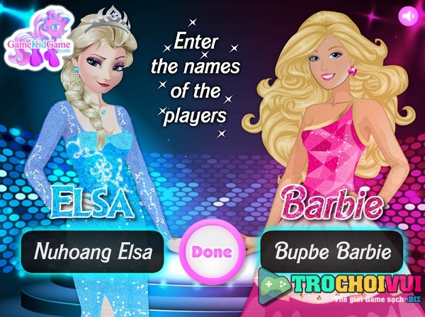 game Elsa vs Barbie ai mac sanh dieu hon fashion contest
