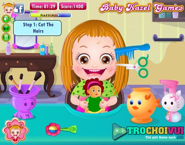 game Lam toc cho baby Hazel hair care
