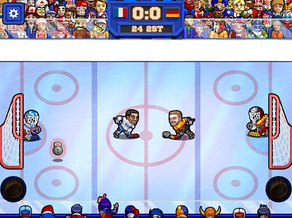 game Khuc con cau tren bang hockey fury