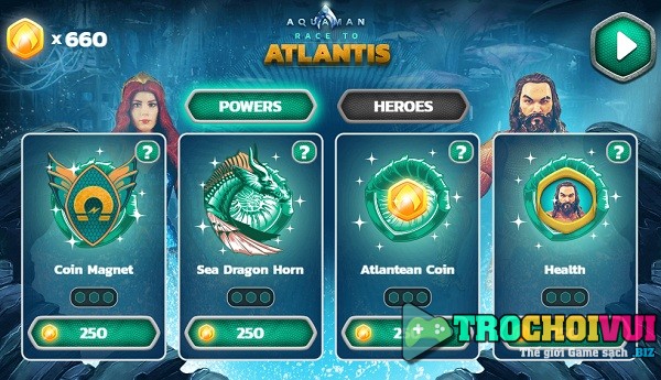game Aquaman De vuong Atlantis 24h y8