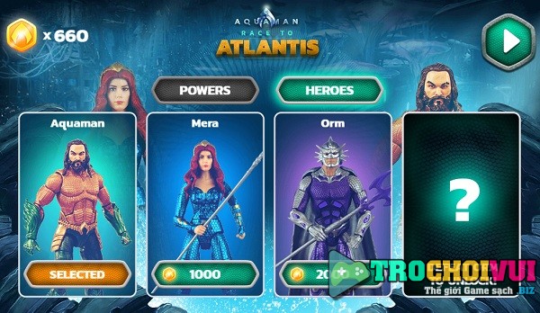 game Aquaman De vuong Atlantis online